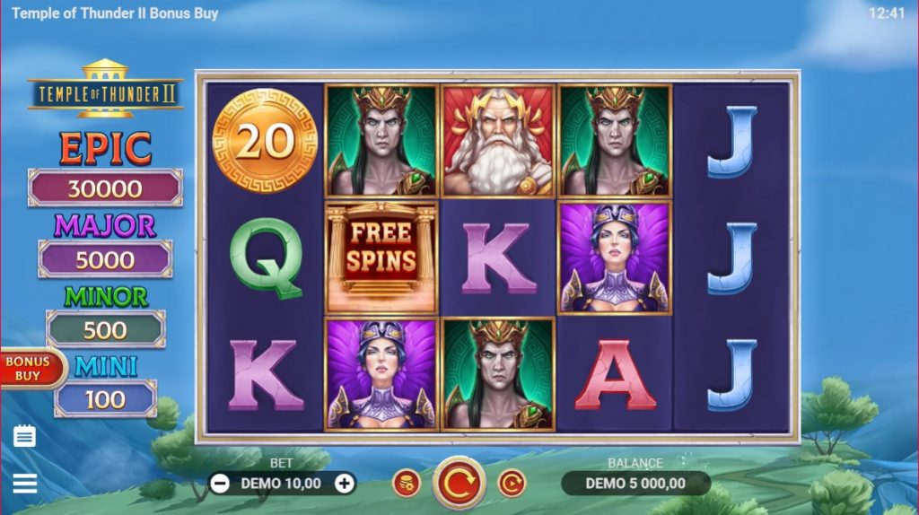 Features of Temple of Thunder II Bonus Buy Slot