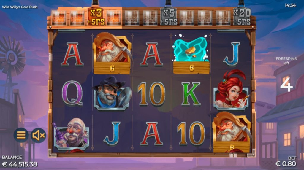 Wild Willy’s Gold Rush Online Casino Slot Game